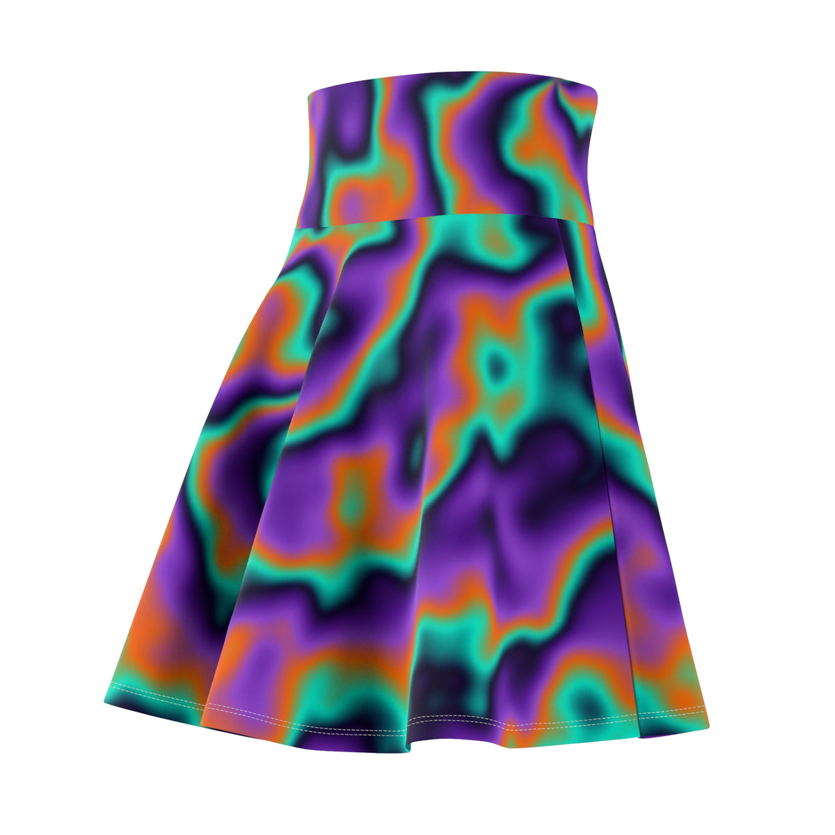 Yoga Galaxy Glow Tie-Dye Spin Women's Athletic Skater Skirt