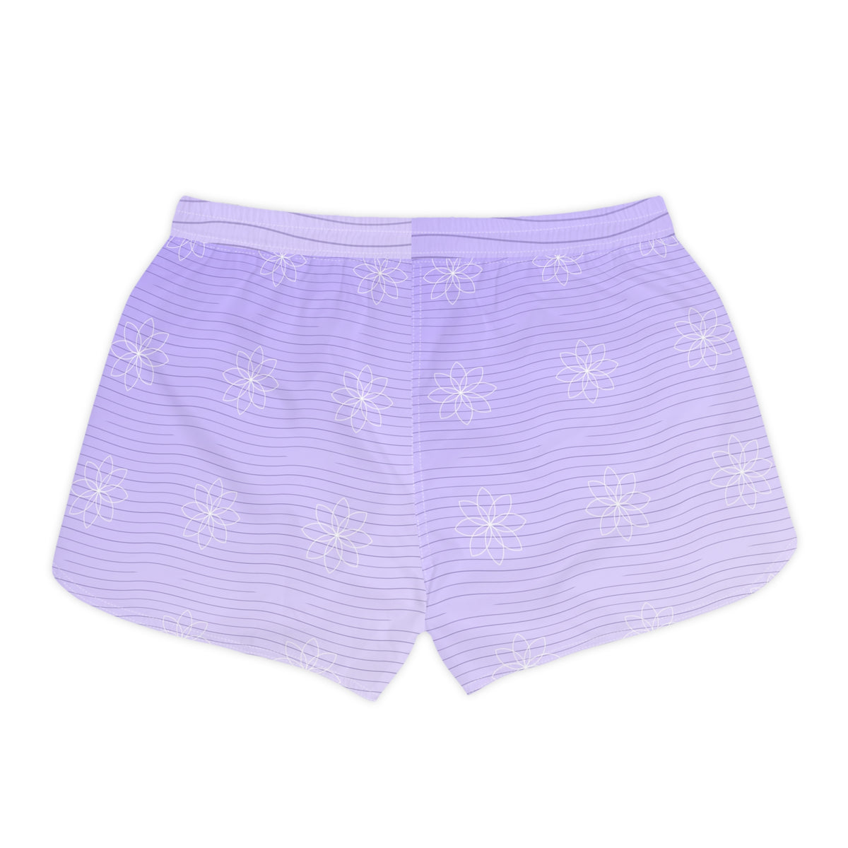 Yoga Lavender Mist Flow Lotus Women's Athletic Shorts with Pockets