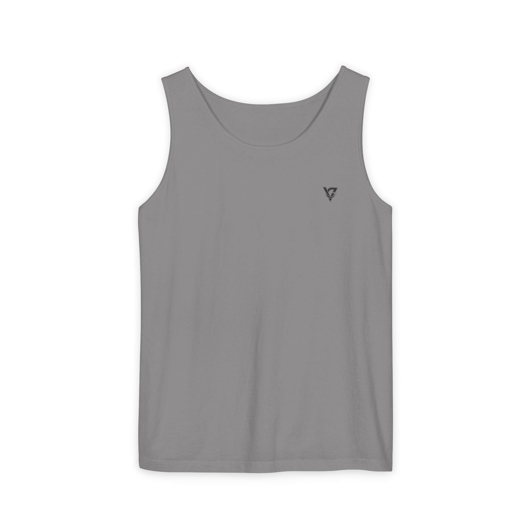Minimal Geometric Triangle Logo Tank Top | Chest Emblem