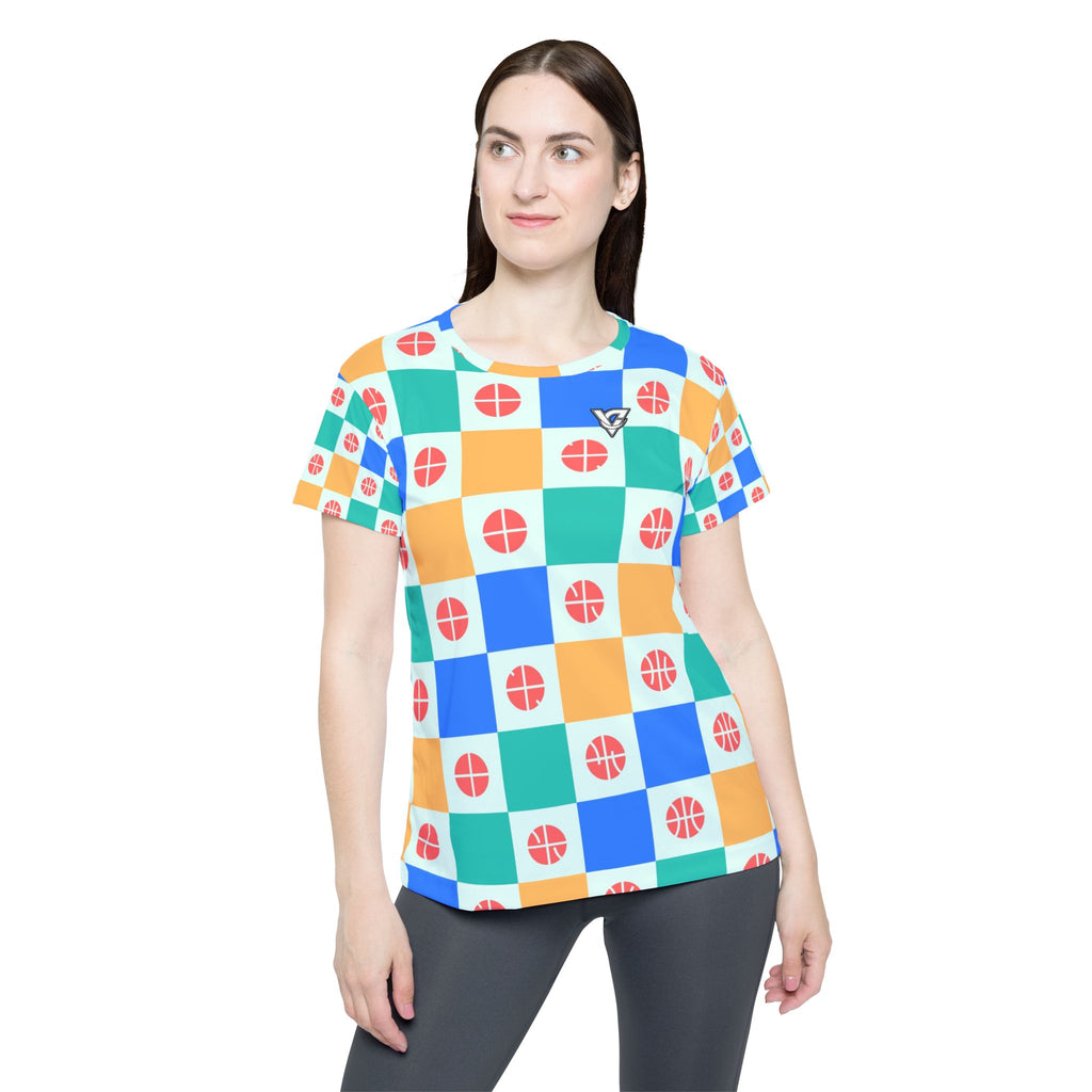 Basketball Sea Glass Checker Drive Women's Sports Jersey