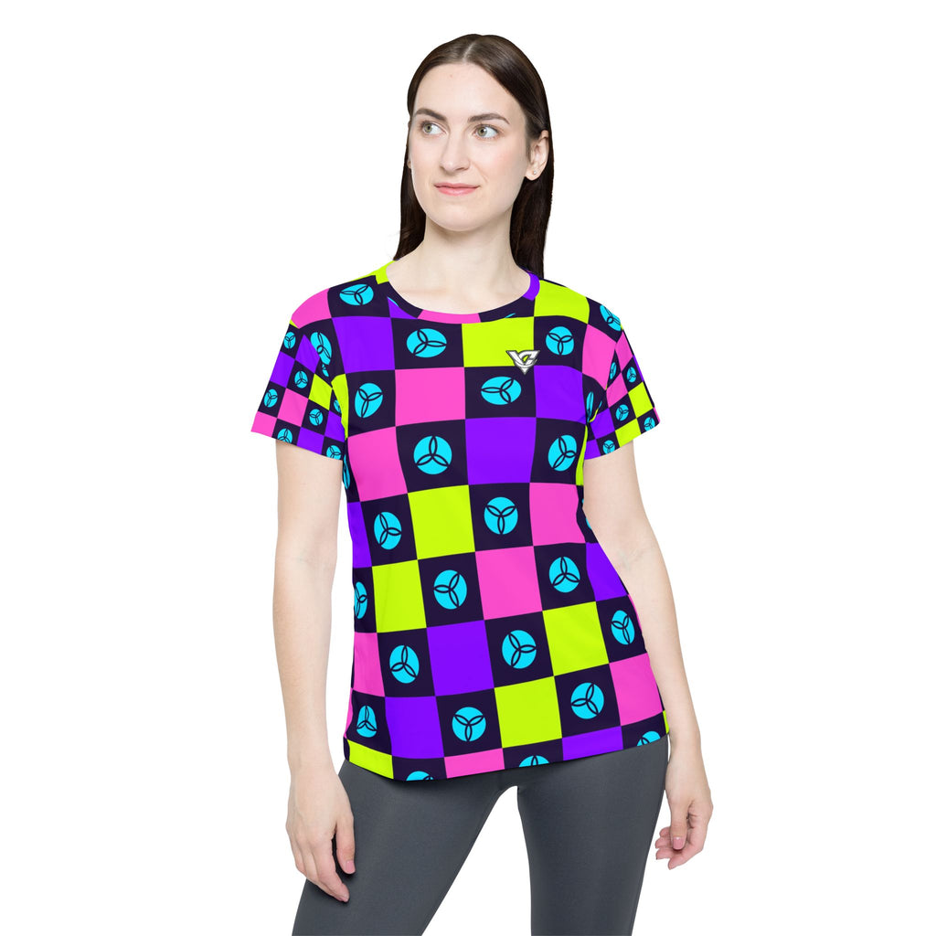 Volleyball Violet Volt Checker Drive Women's Sports Jersey