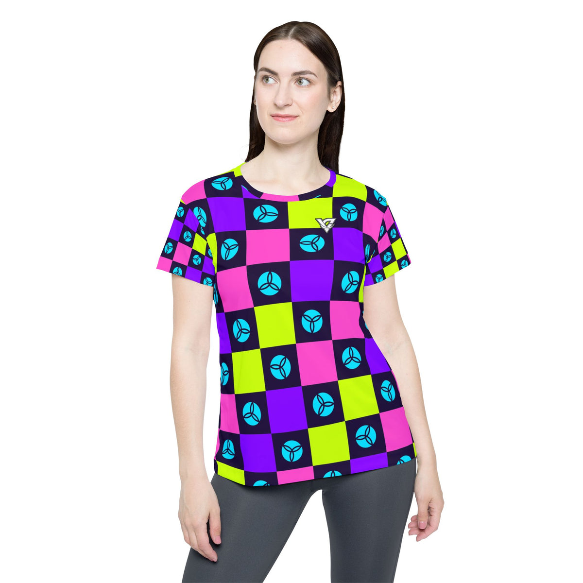 Volleyball Violet Volt Checker Drive Women's Sports Jersey