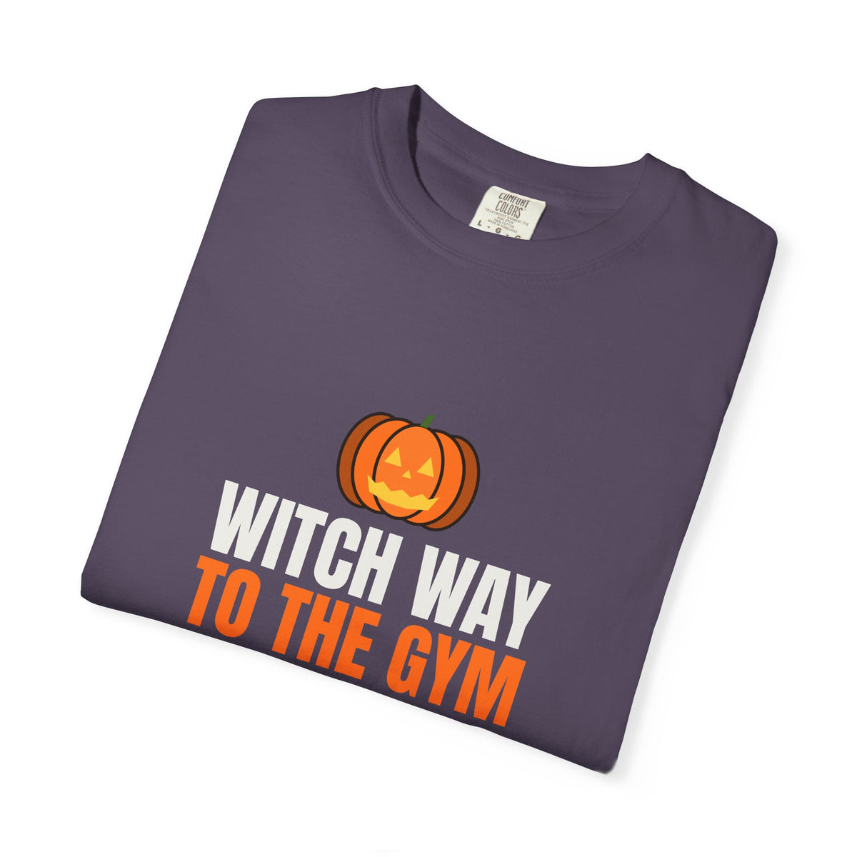Witch Way To The Gym | Women's Halloween Garment-Dyed Graphic Tee