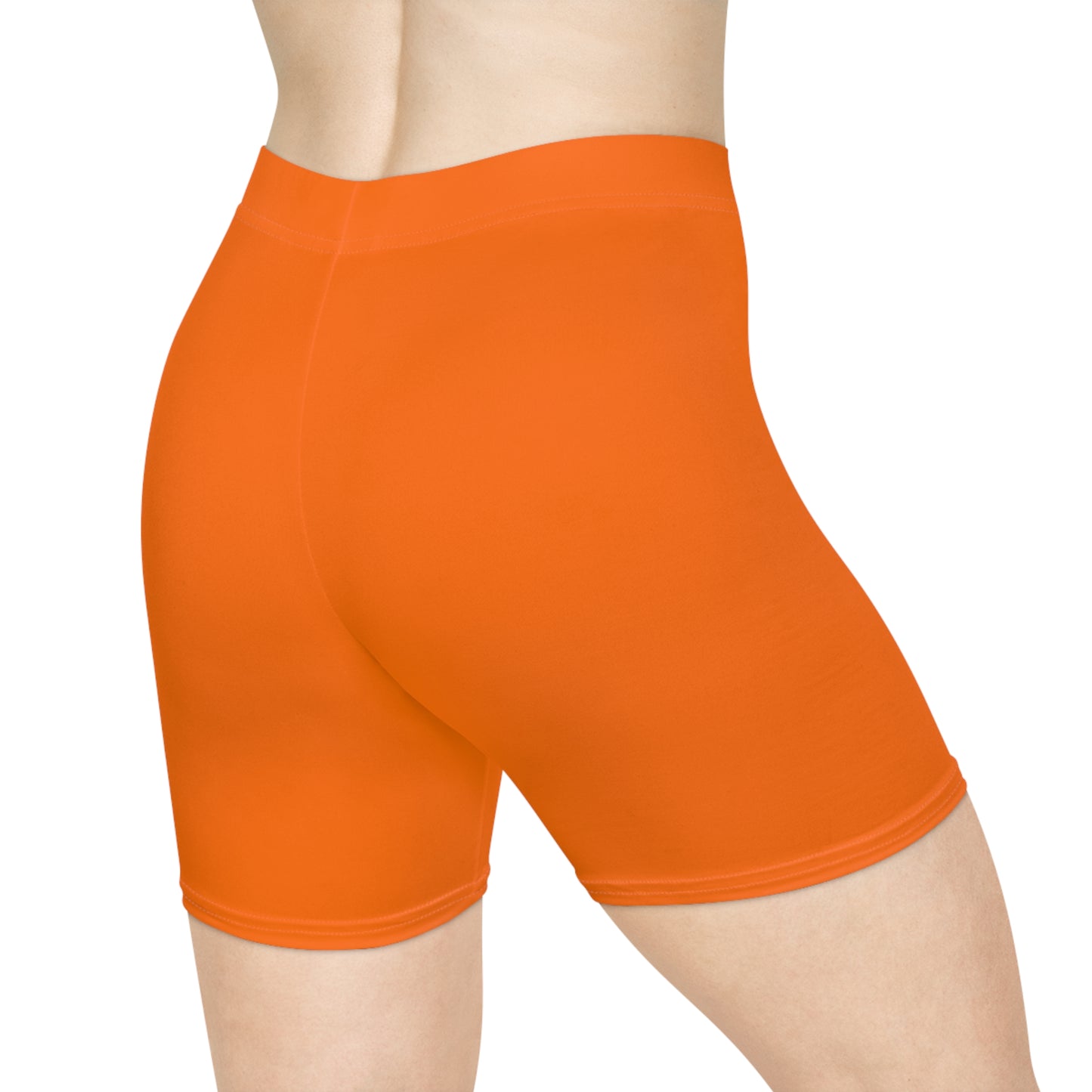 Women's Biker Shorts | Orange Compression Activewear