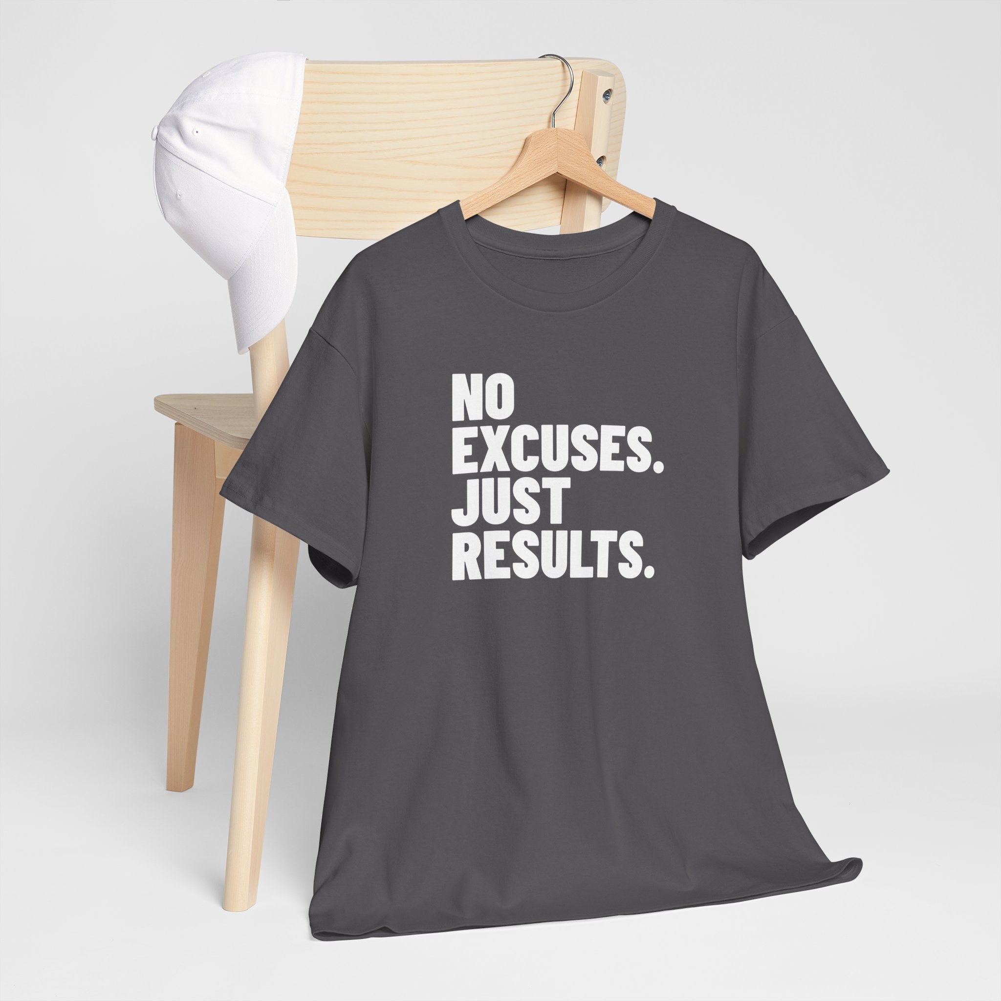 No Excuses Just Results | Motivational Fitness T-Shirt