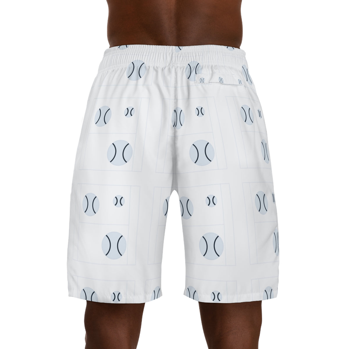 Tennis Arctic White Baseline Seam Men's Athletic Shorts with Pockets