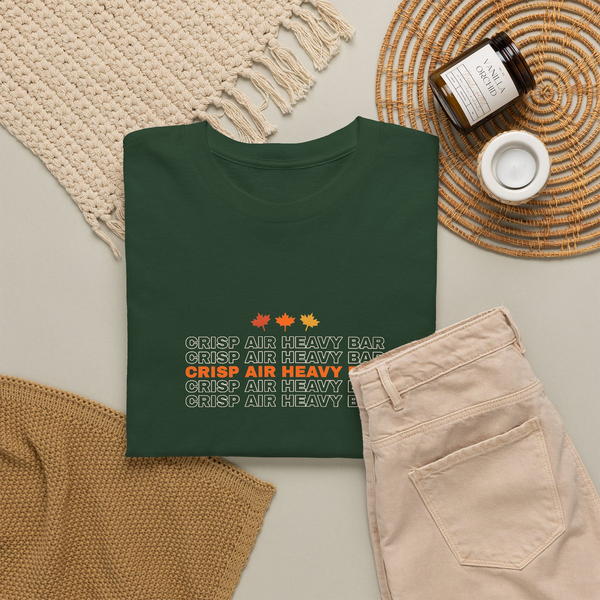 Crisp Air Heavy Bar | Men's Graphic Gym T-Shirt