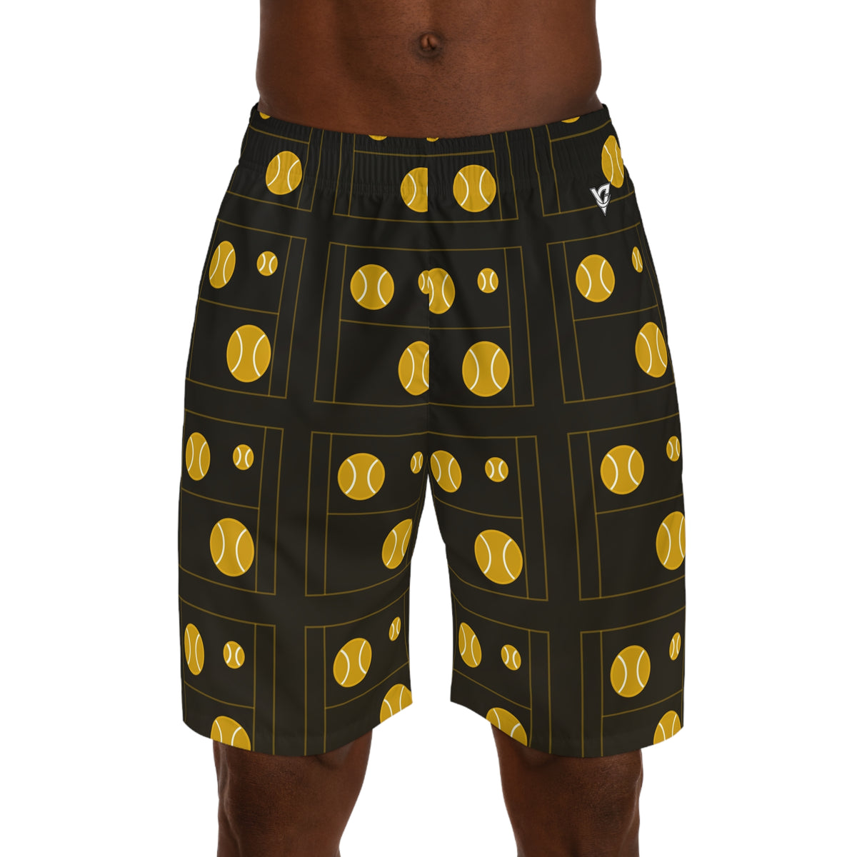 Tennis Gold Rush Baseline Seam Men's Athletic Shorts with Pockets