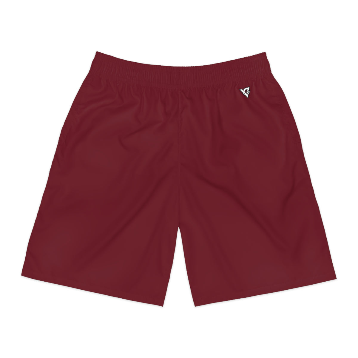 Vantacore Solid Maroon Men's Athletic Shorts with Pockets