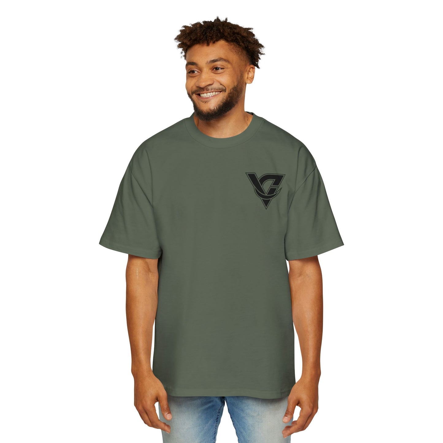 Graphic Tee — Minimal Geometric V Logo Chest Print
