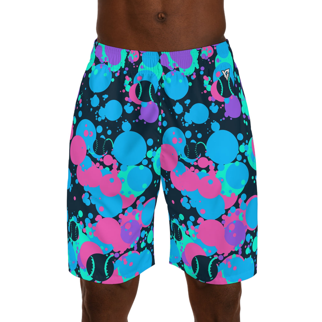 Baseball & Softball Neon Lagoon Splash Zone Men's Athletic Shorts with Pockets