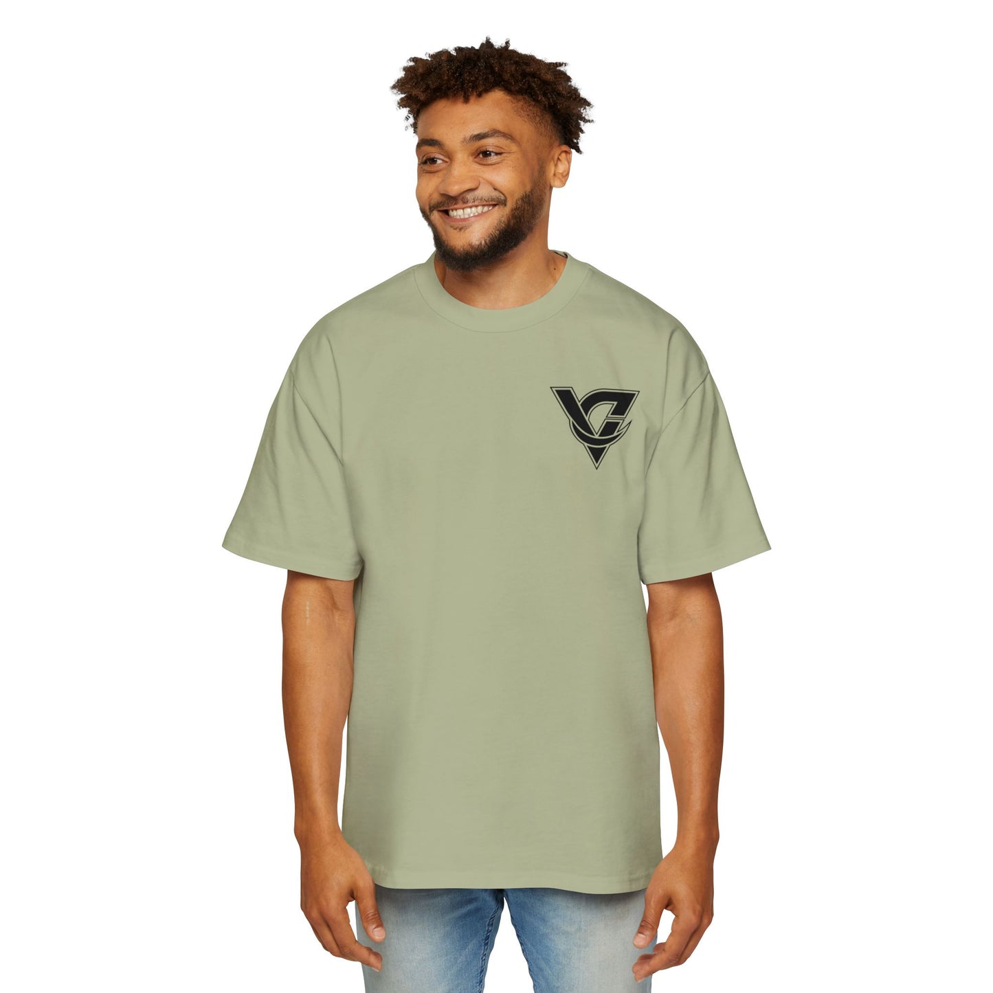 Graphic Tee — Minimal Geometric V Logo Chest Print