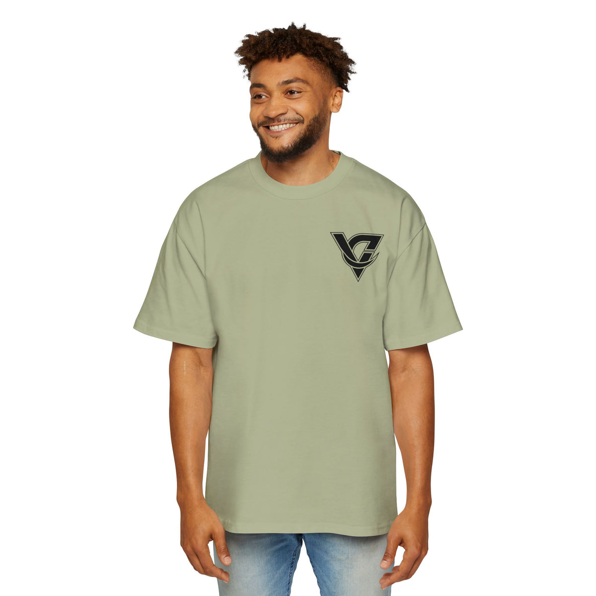 Graphic Tee — Minimal Geometric V Logo Chest Print