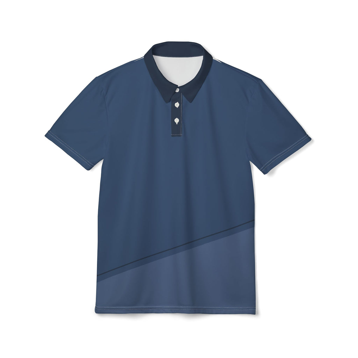 Navy Diagonal Sport Polo Shirt
