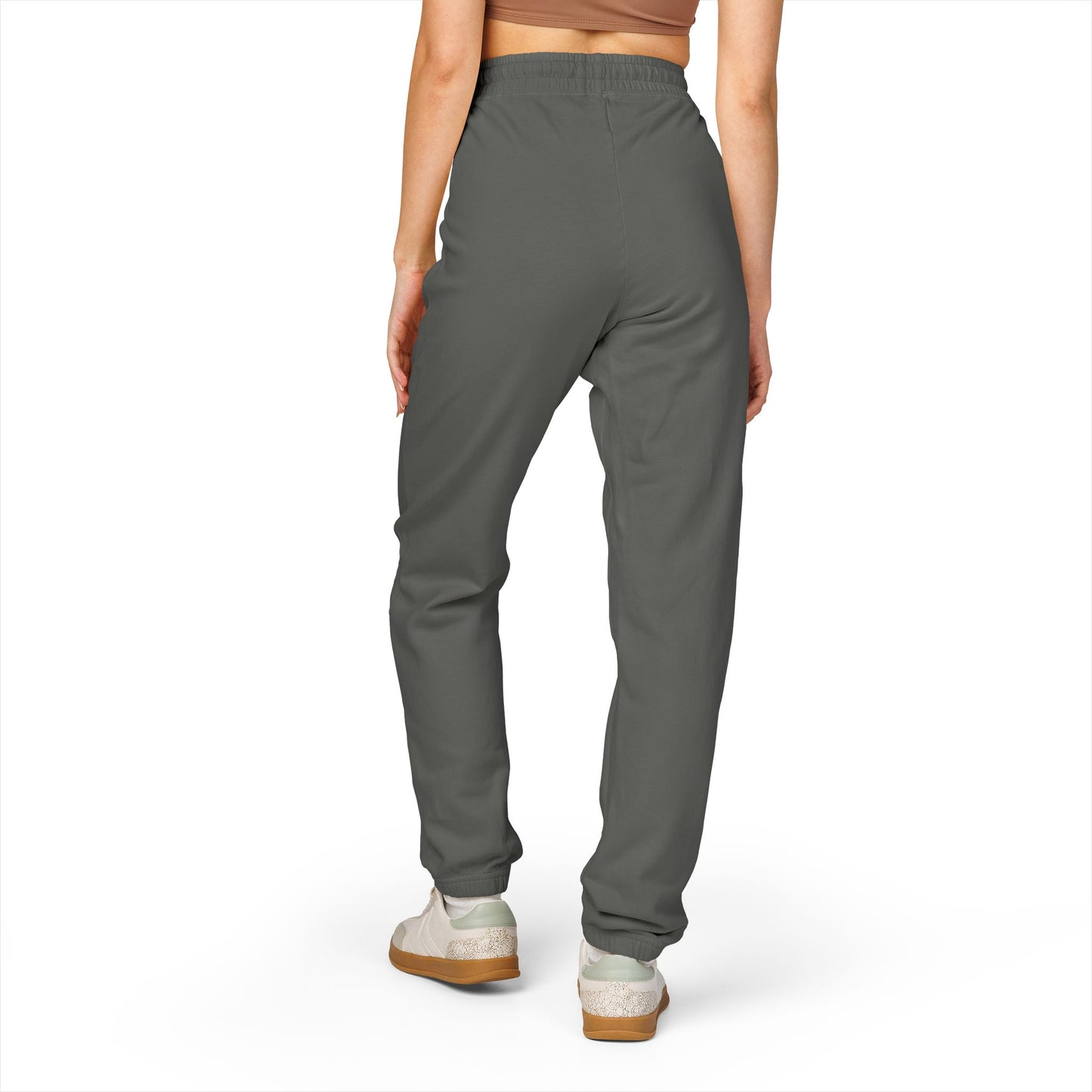 Vertical 'VANTOCOL?' Graphic Sweatpants — Garment-Dyed Fleece Joggers