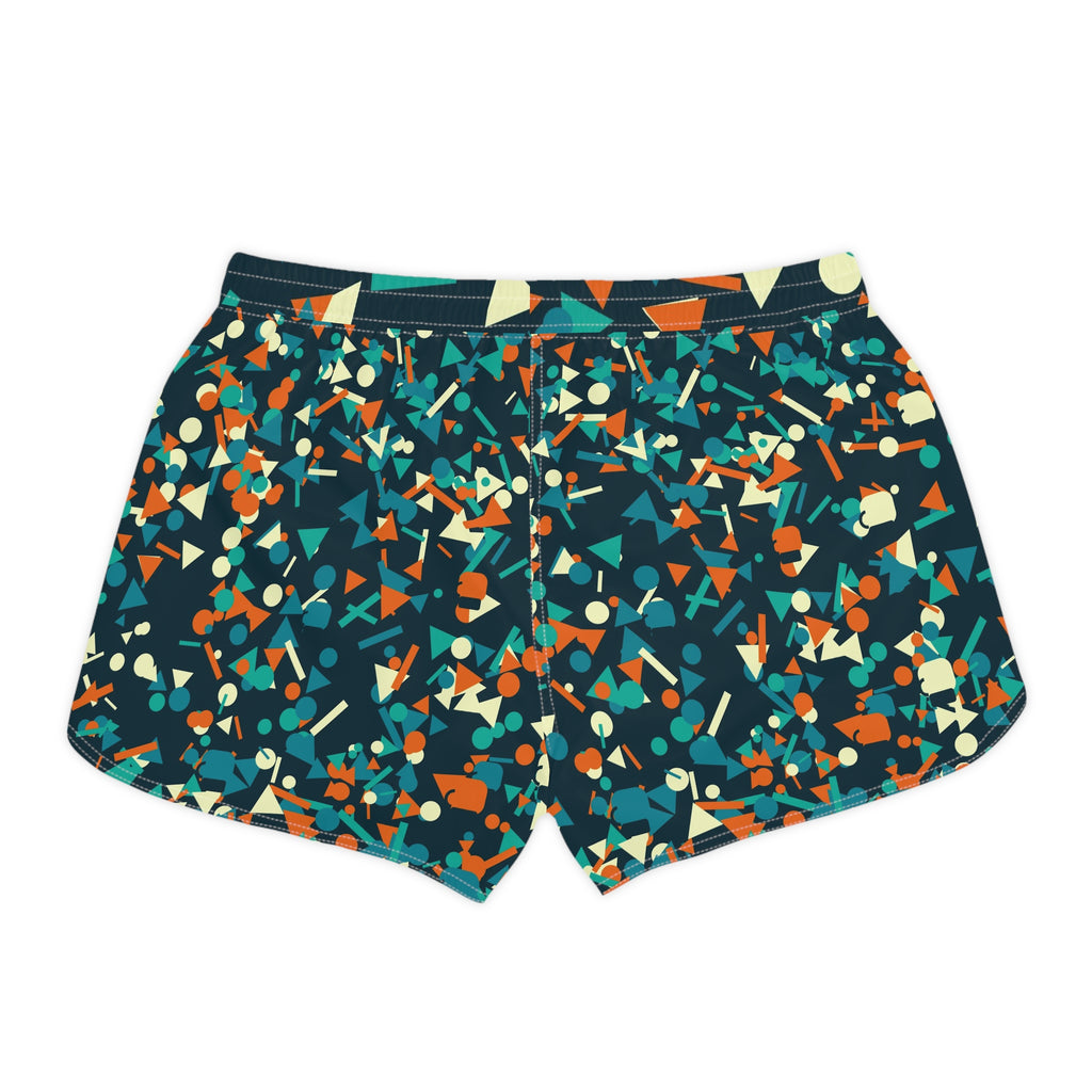 Combat Sports Peacock Confetti Pop Women's Athletic Shorts with Pockets