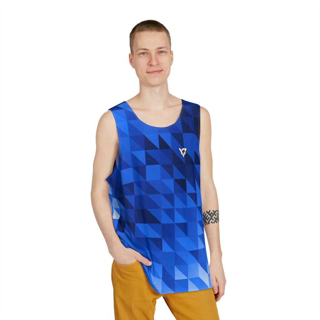 Cobalt Low-Poly Men's Athletic Tank