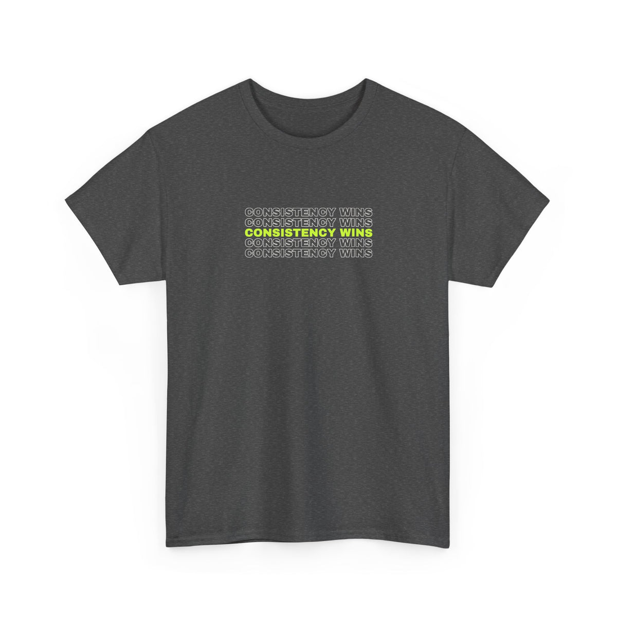 Consistency Wins | Men's Graphic Gym T-Shirt