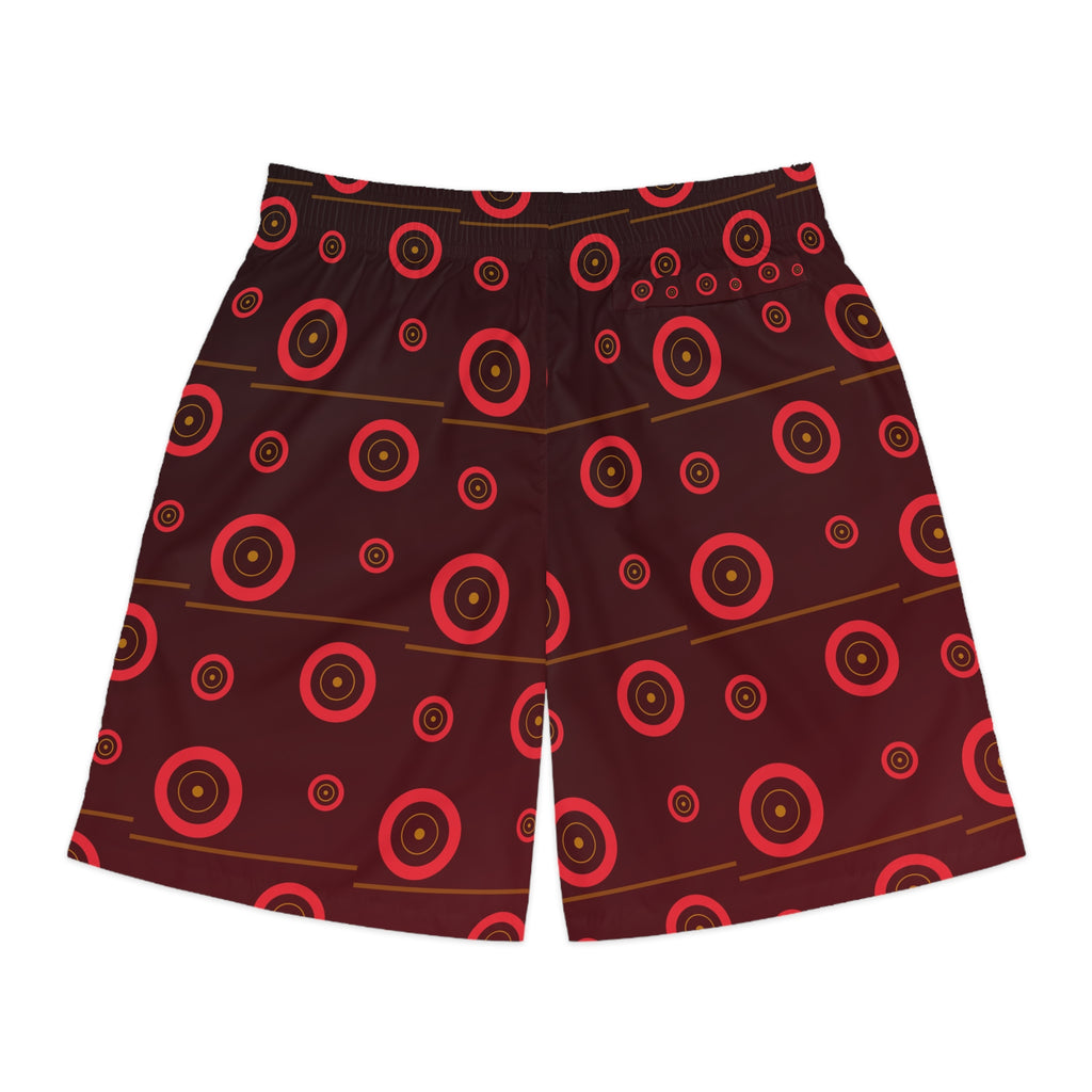 Training & Gym Crimson Blaze Iron Plate Men's Athletic Shorts with Pockets