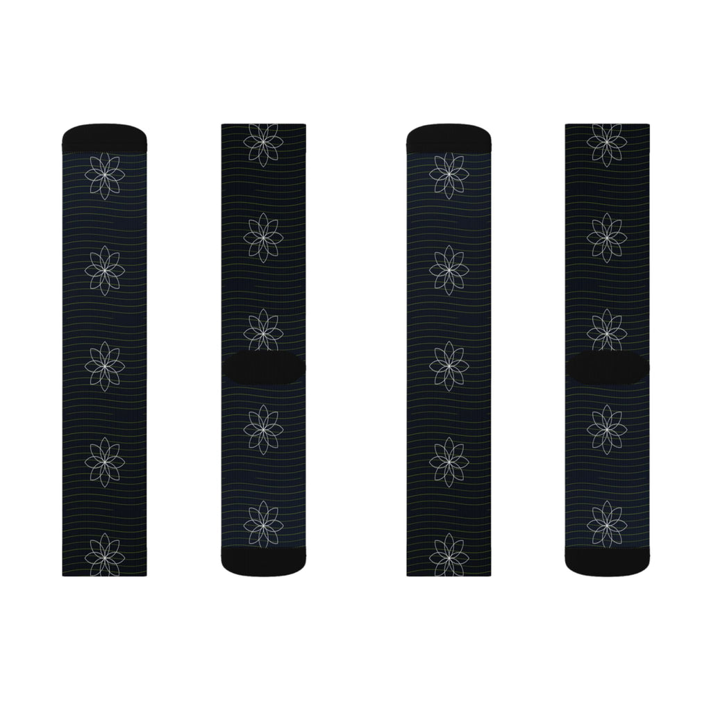 Yoga Volt Night Flow Lotus Athletic Crew Socks