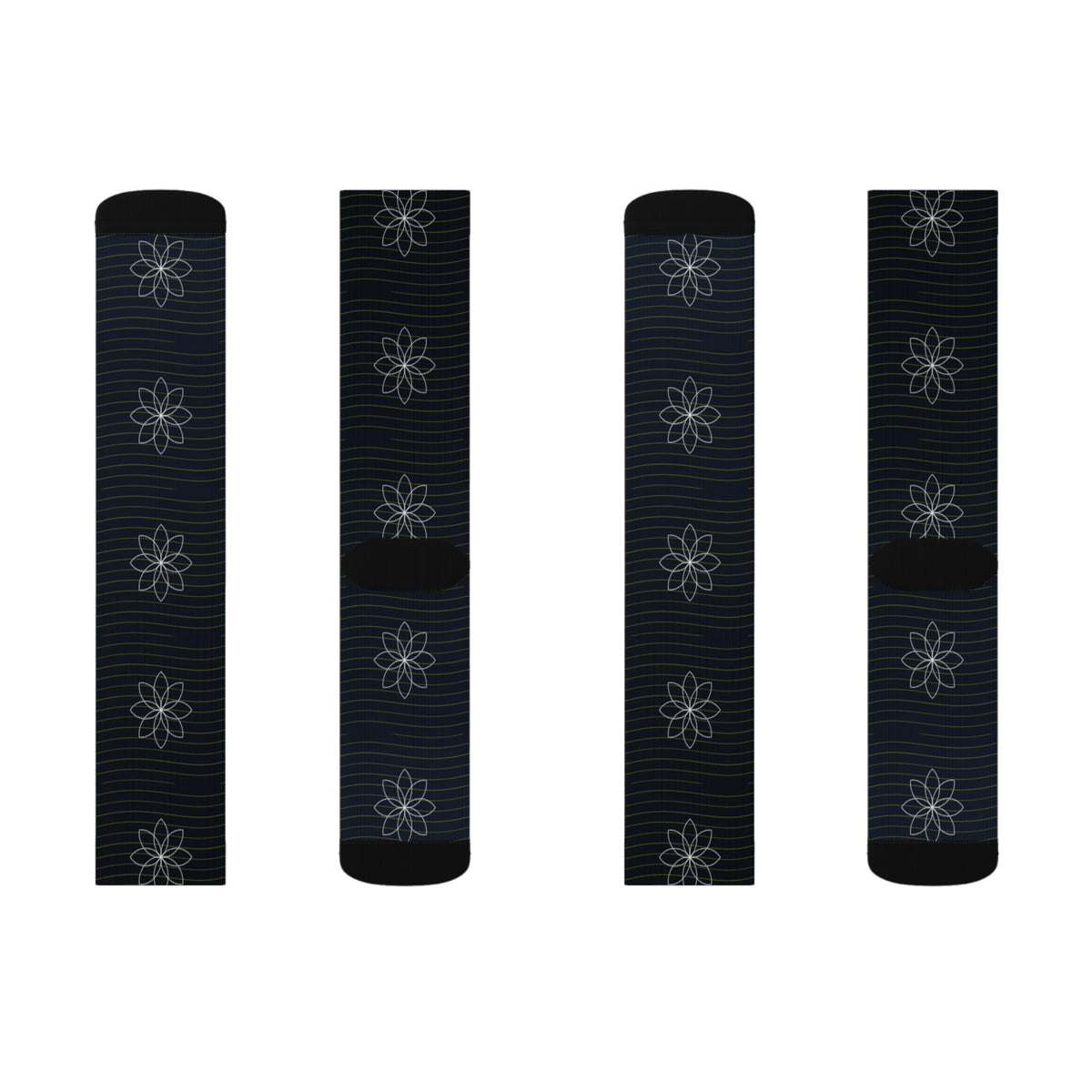 Yoga Volt Night Flow Lotus Athletic Crew Socks