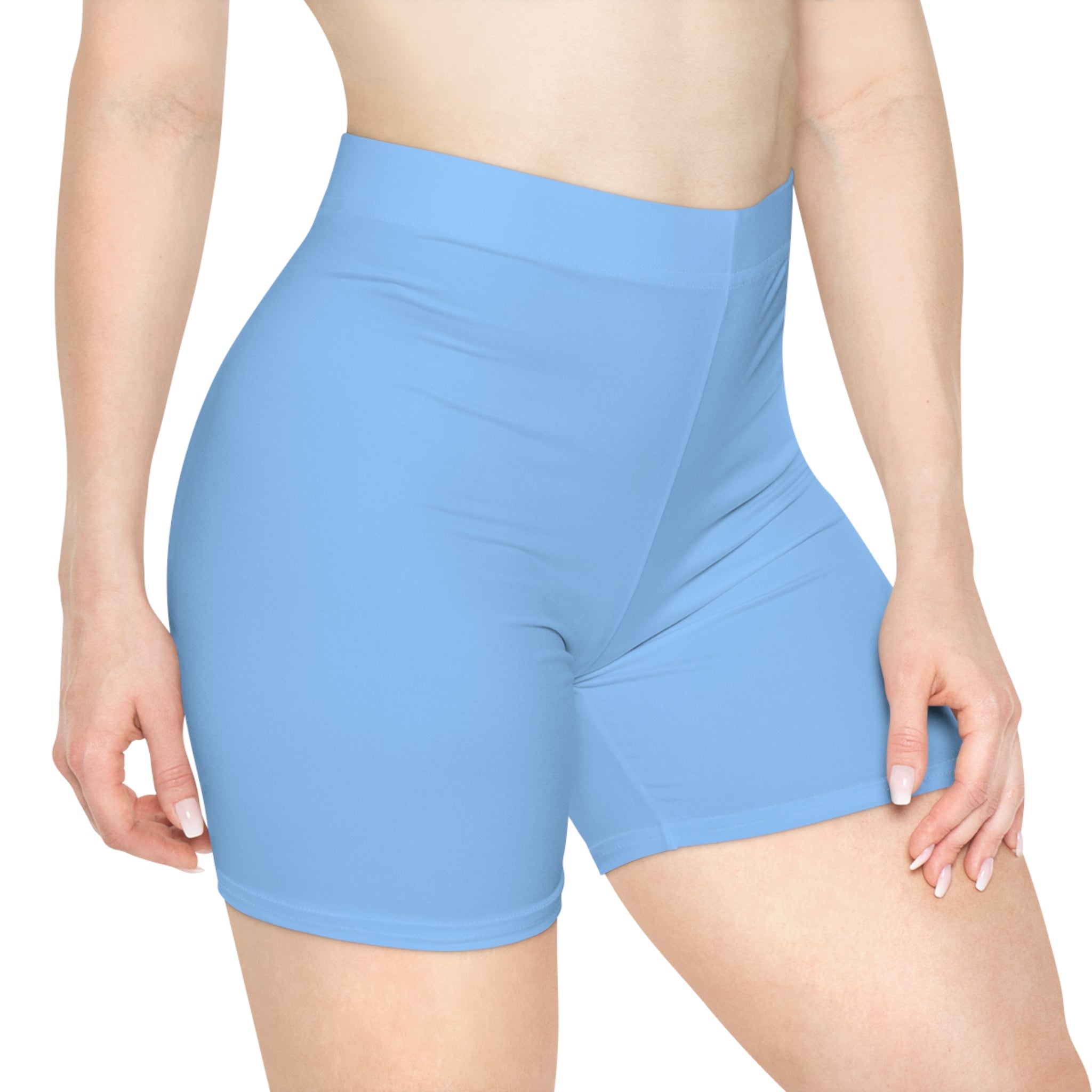 Sky Blue Women's Biker Shorts — Lightweight Activewear