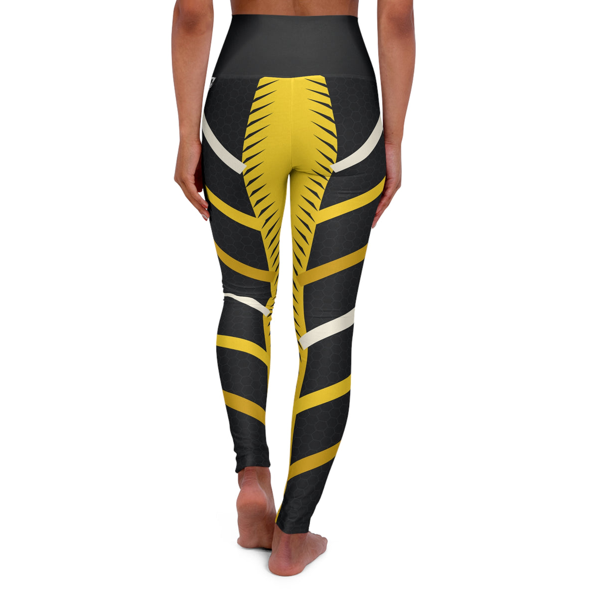 Golden Apex High-Waisted Yoga Leggings