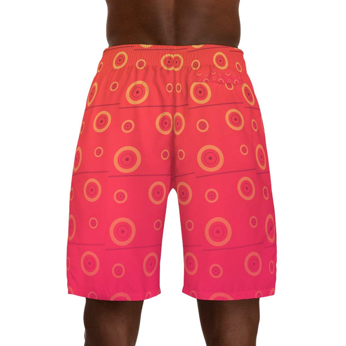 Training & Gym Sunset Fade Iron Plate Men's Athletic Shorts with Pockets