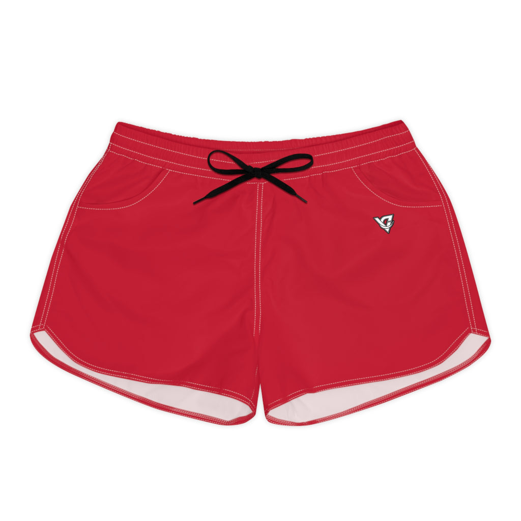 Women's Multipurpose Athletic Shorts with Pockets | Cherry Red Essential