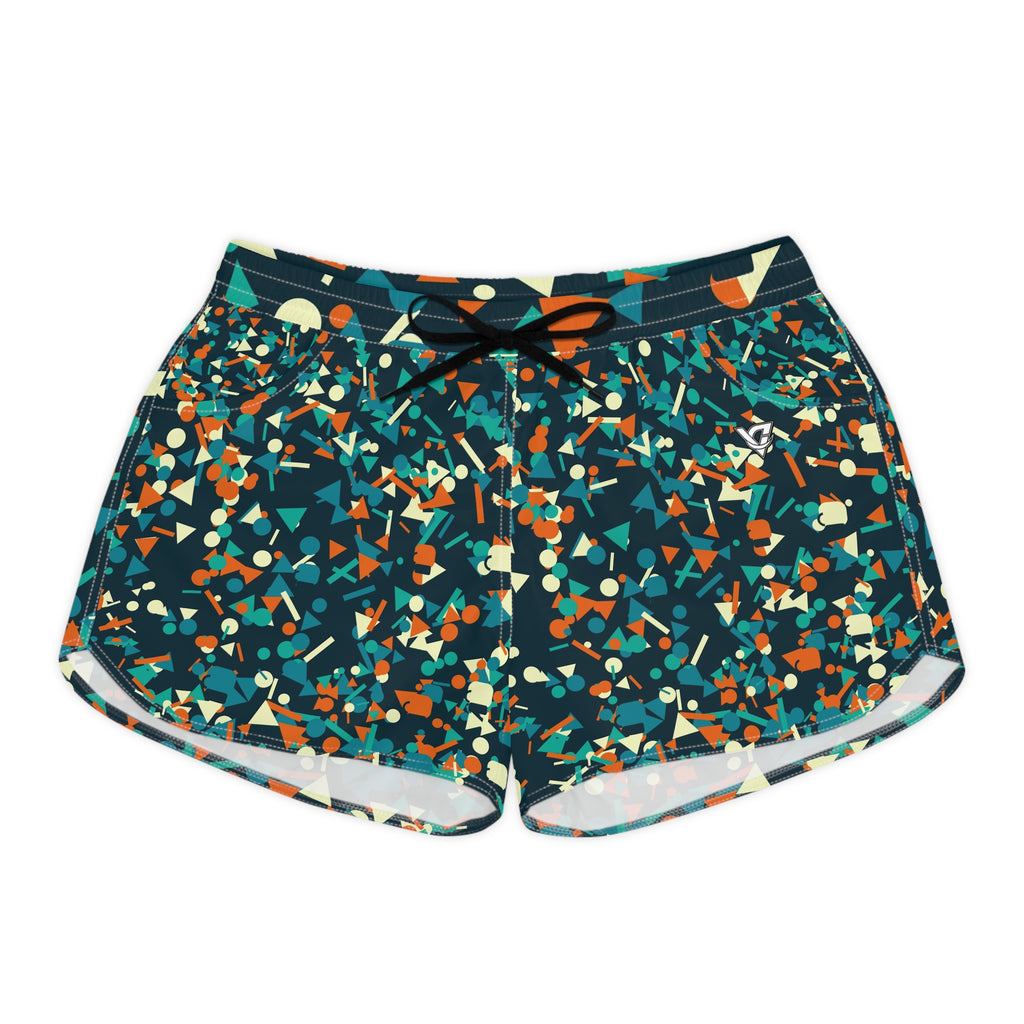 Combat Sports Peacock Confetti Pop Women's Athletic Shorts with Pockets