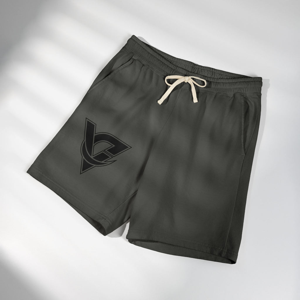Lightweight Fleece Sweat Shorts — Retro V Logo Casual Lounge Shorts
