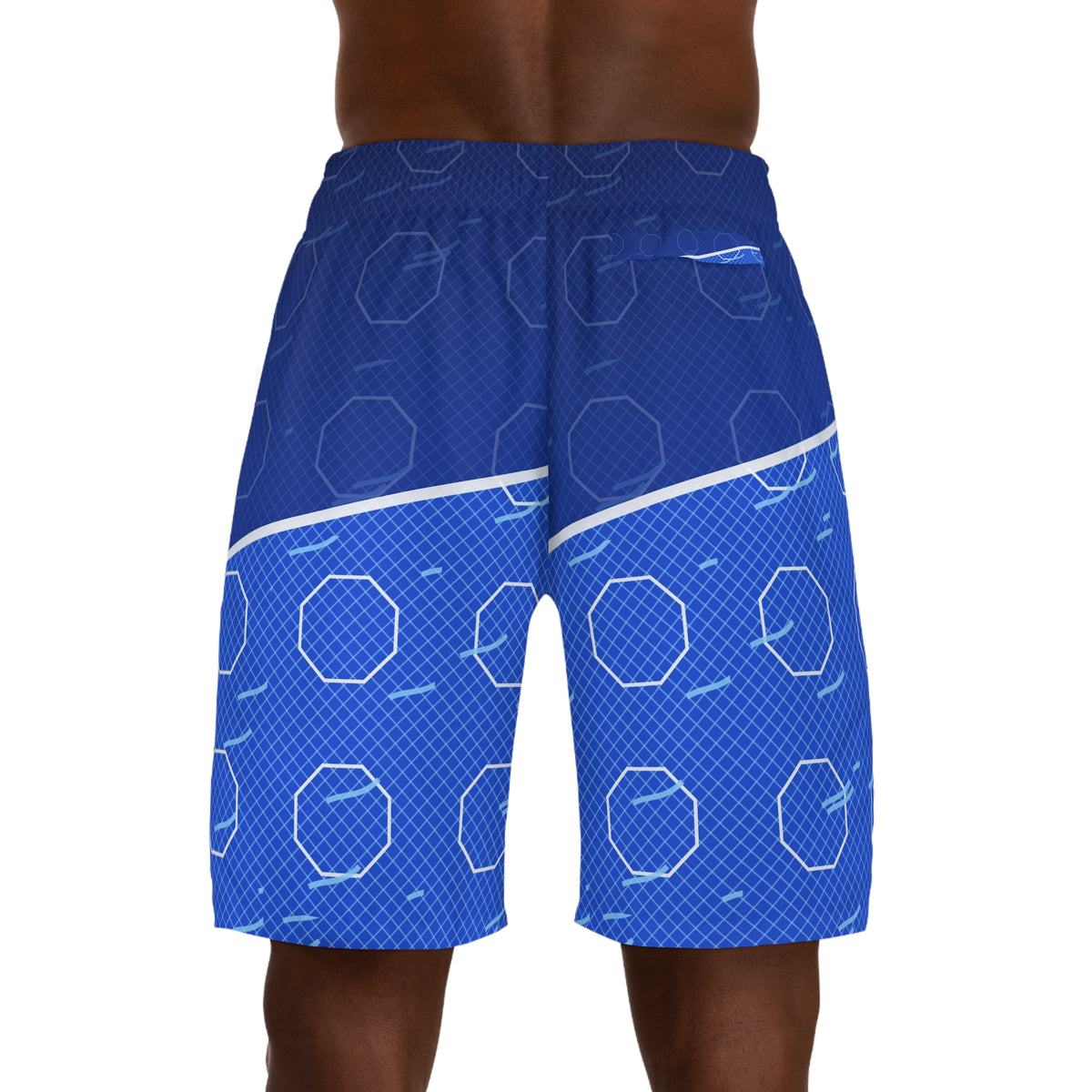 Combat Sports Royal Ice Cage Mesh Men's Athletic Shorts with Pockets