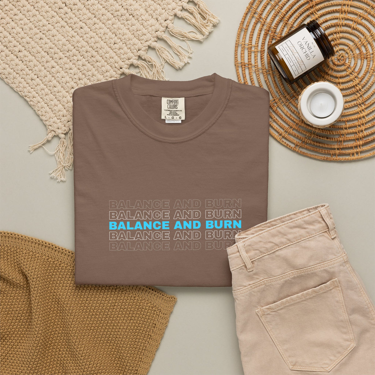 Balance And Burn | Women's Garment-Dyed Graphic Tee
