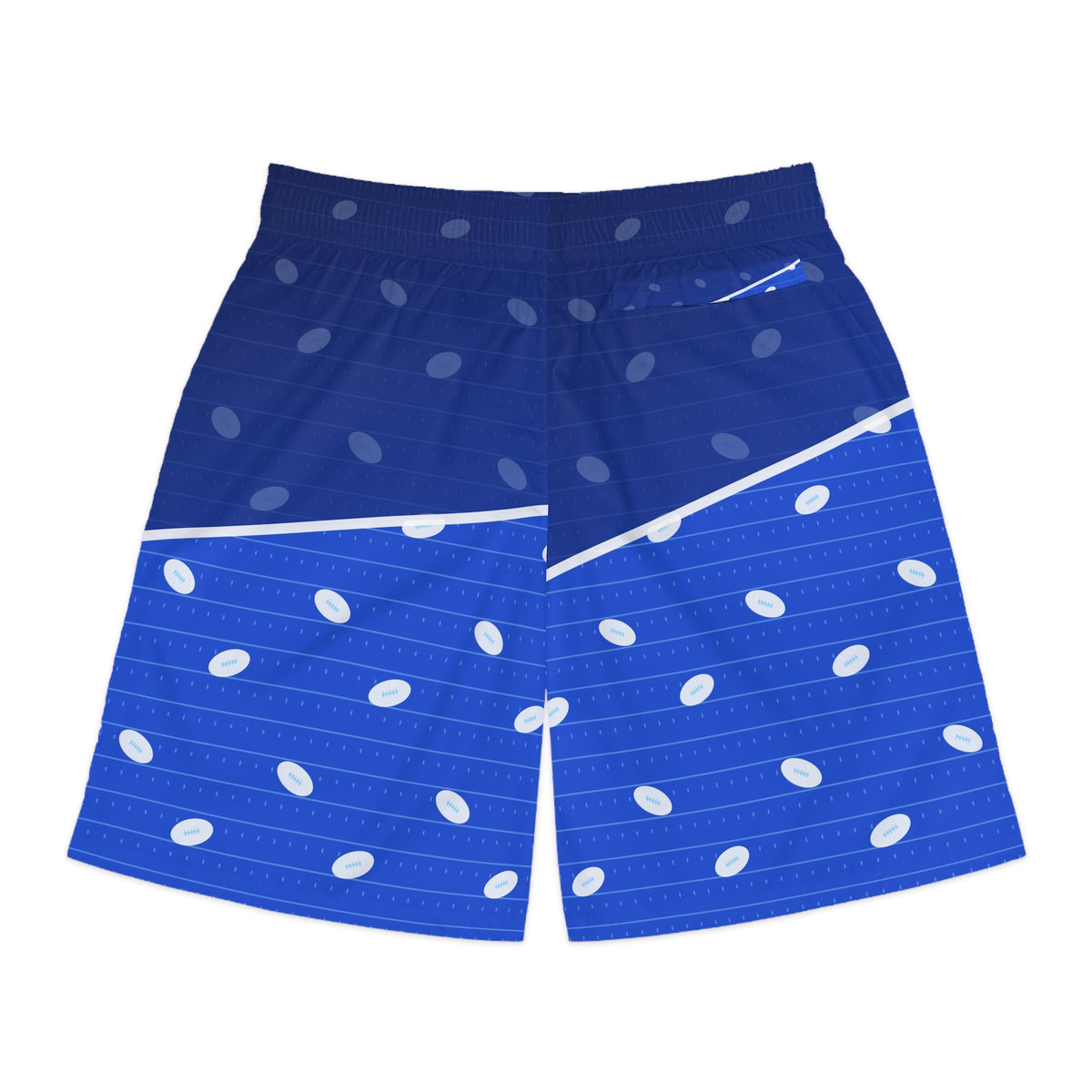 Football Royal Ice Gridiron Men's Athletic Shorts with Pockets