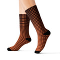 Terracotta Halftone Athletic Crew Socks