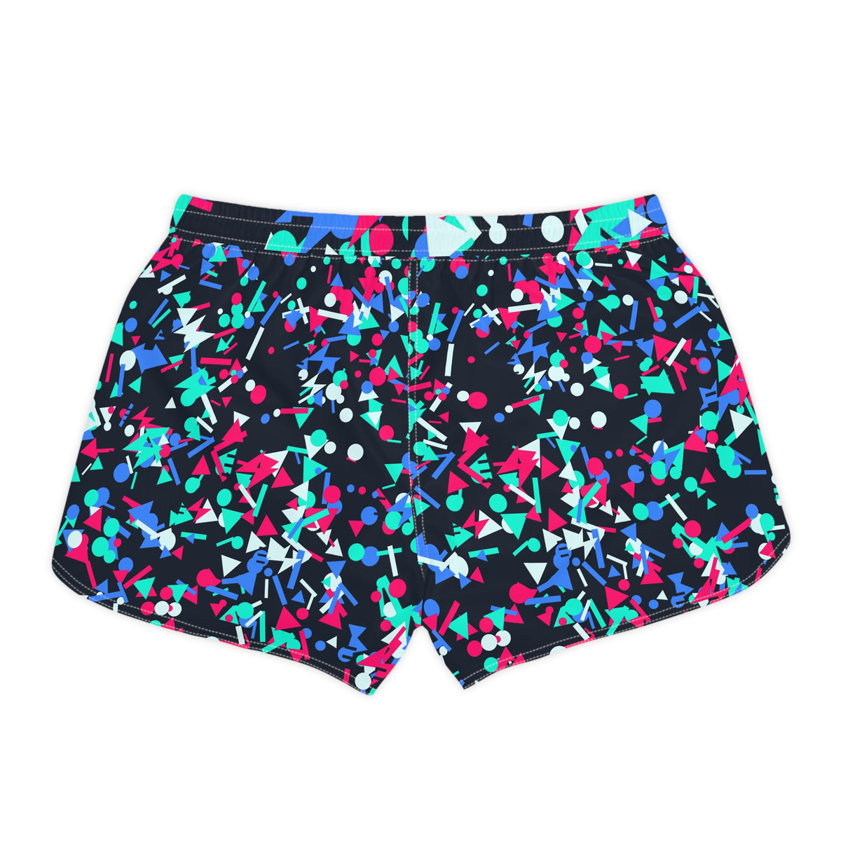 Running Arctic Neon Confetti Pop Women's Athletic Shorts with Pockets