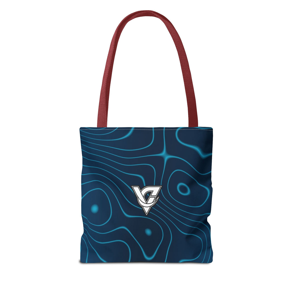 Ocean Topo Tote Bag — All-Over Print Gym & Everyday Tote