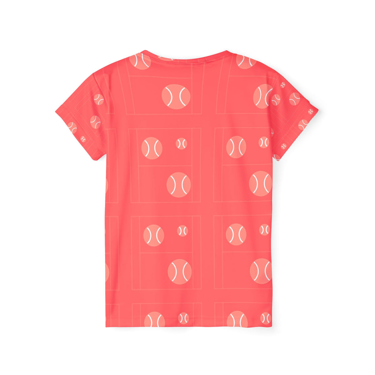 Tennis Hot Coral Baseline Seam Women's Sports Jersey
