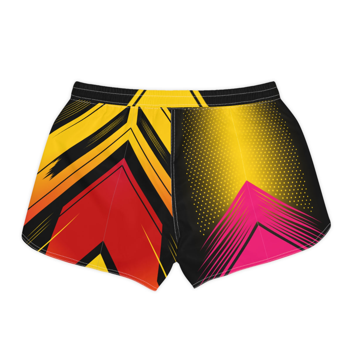 Women's Multipurpose Athletic Shorts with Pockets | Neon Chevron