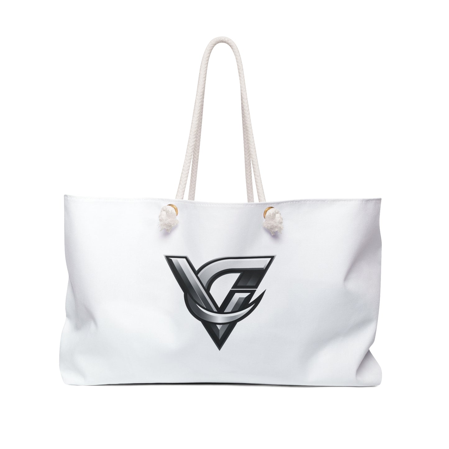 Monochrome VG Logo Weekender Bag – Minimalist Travel Tote