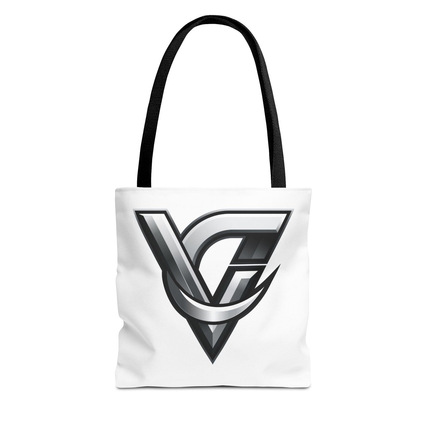 Chrome Monogram Tote Bag – Metallic VG Logo All-Over Print