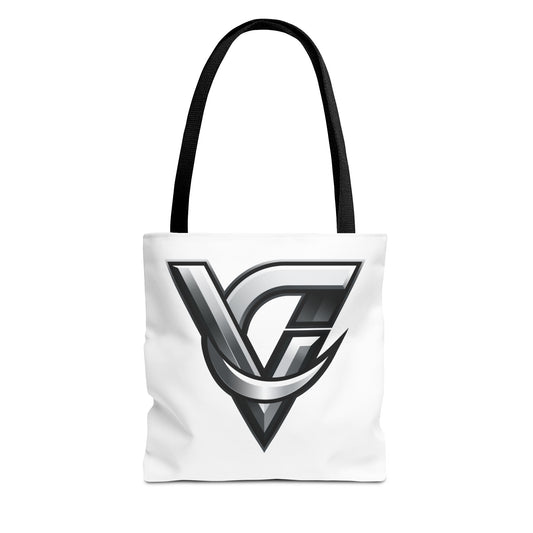 Chrome Monogram Tote Bag – Metallic VG Logo All-Over Print