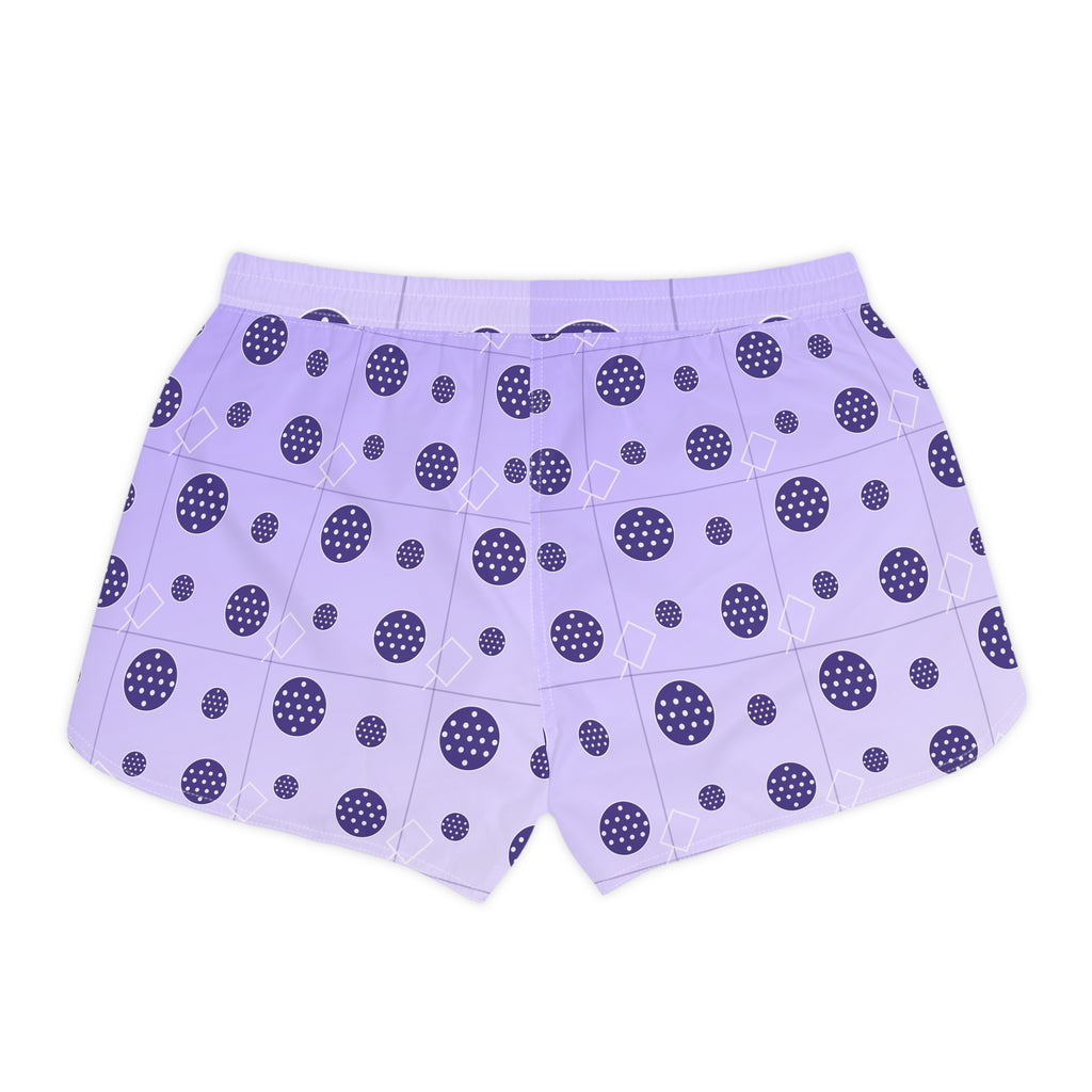 Pickleball Lavender Mist Dink Dot Women's Athletic Shorts with Pockets