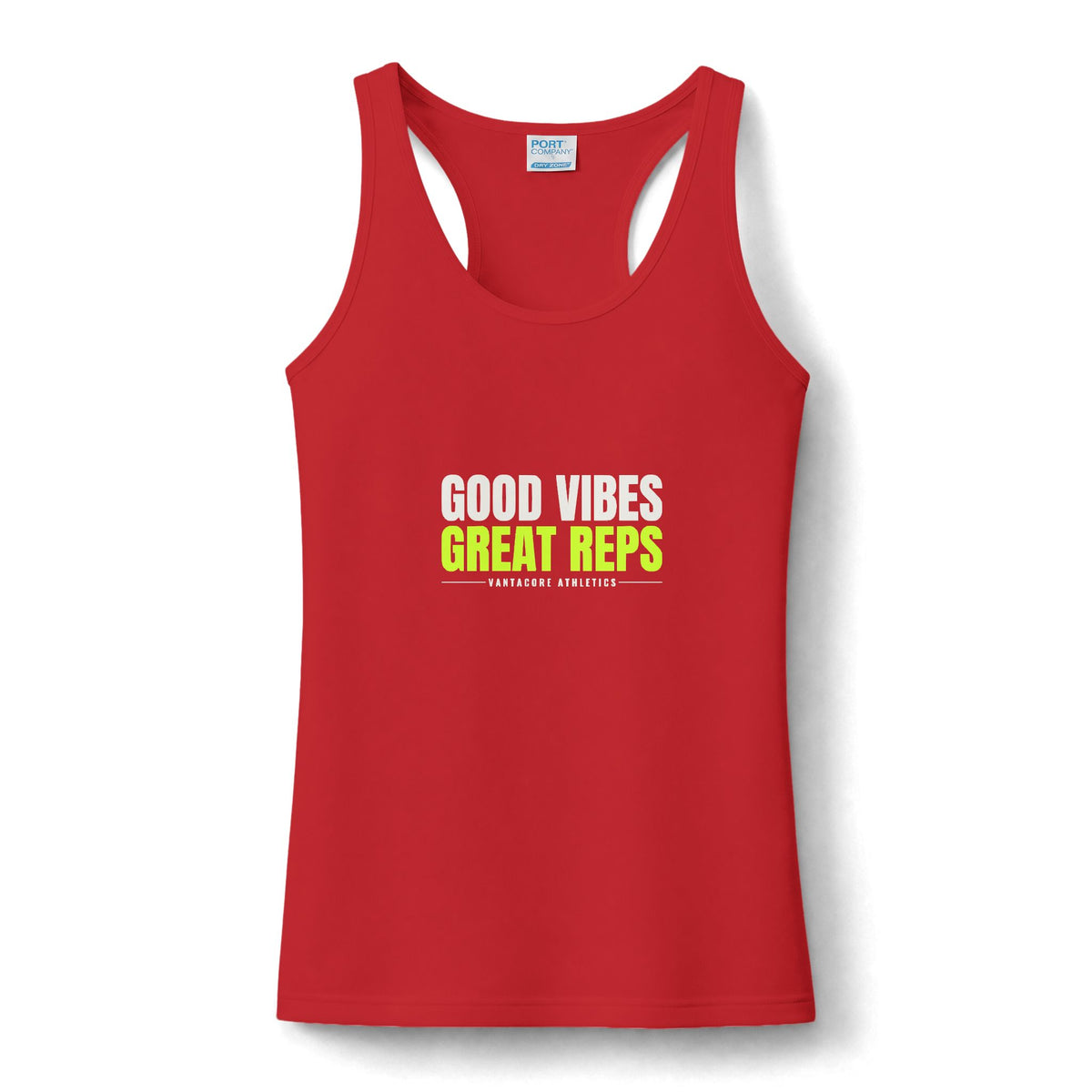 Good Vibes Great Reps | Women's Performance Racerback Tank