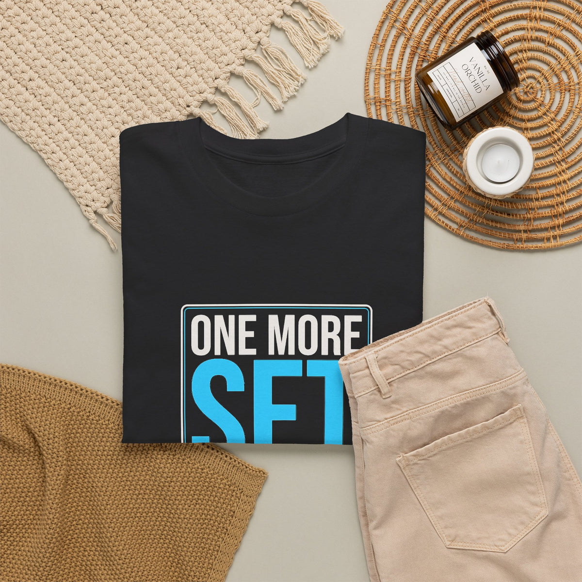 One More Set | Men's Graphic Gym T-Shirt