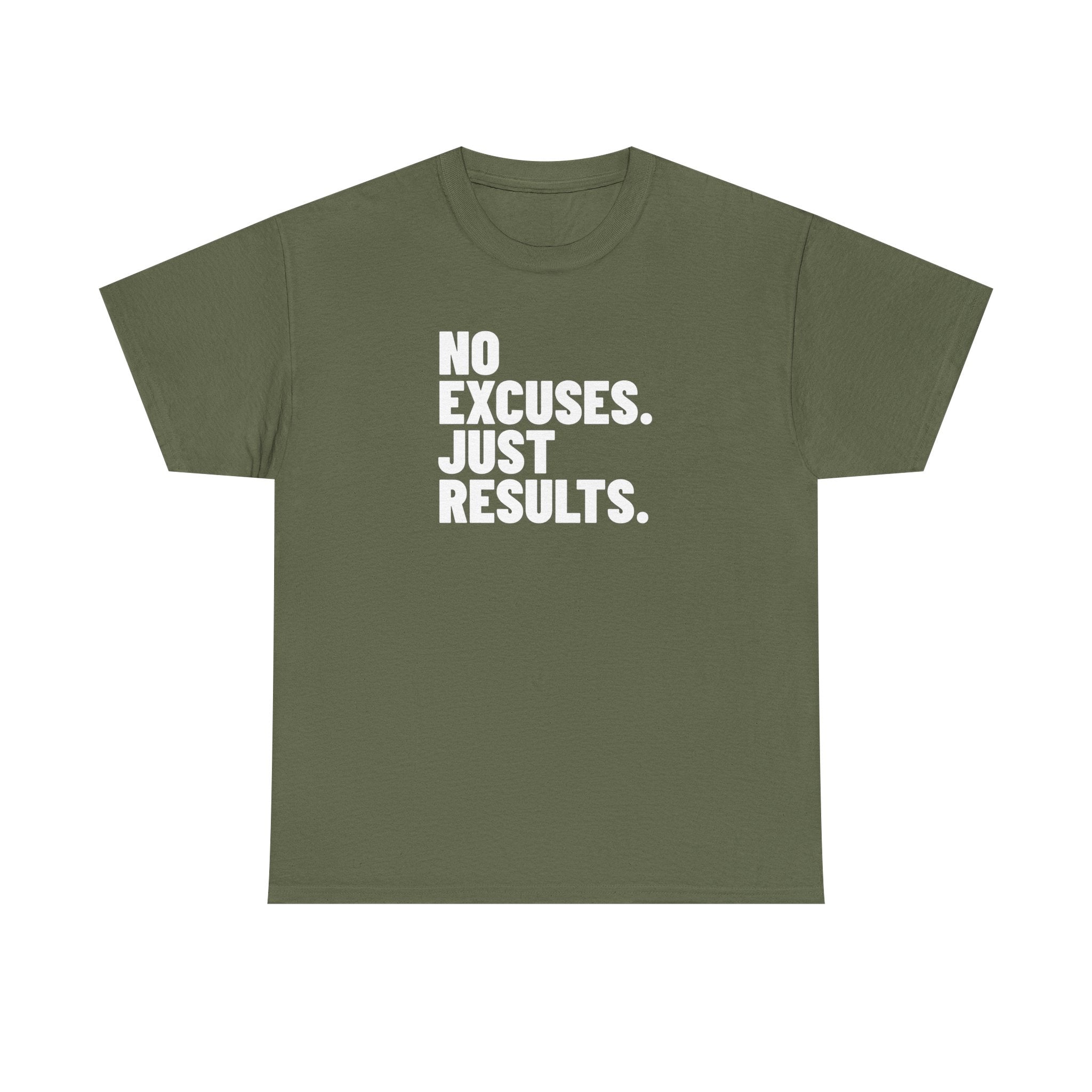 No Excuses Just Results | Motivational Fitness T-Shirt