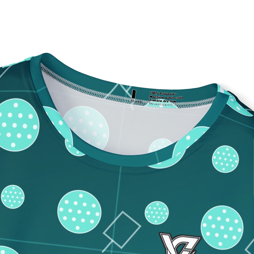 Pickleball Teal Wave Dink Dot Men's Sports Jersey