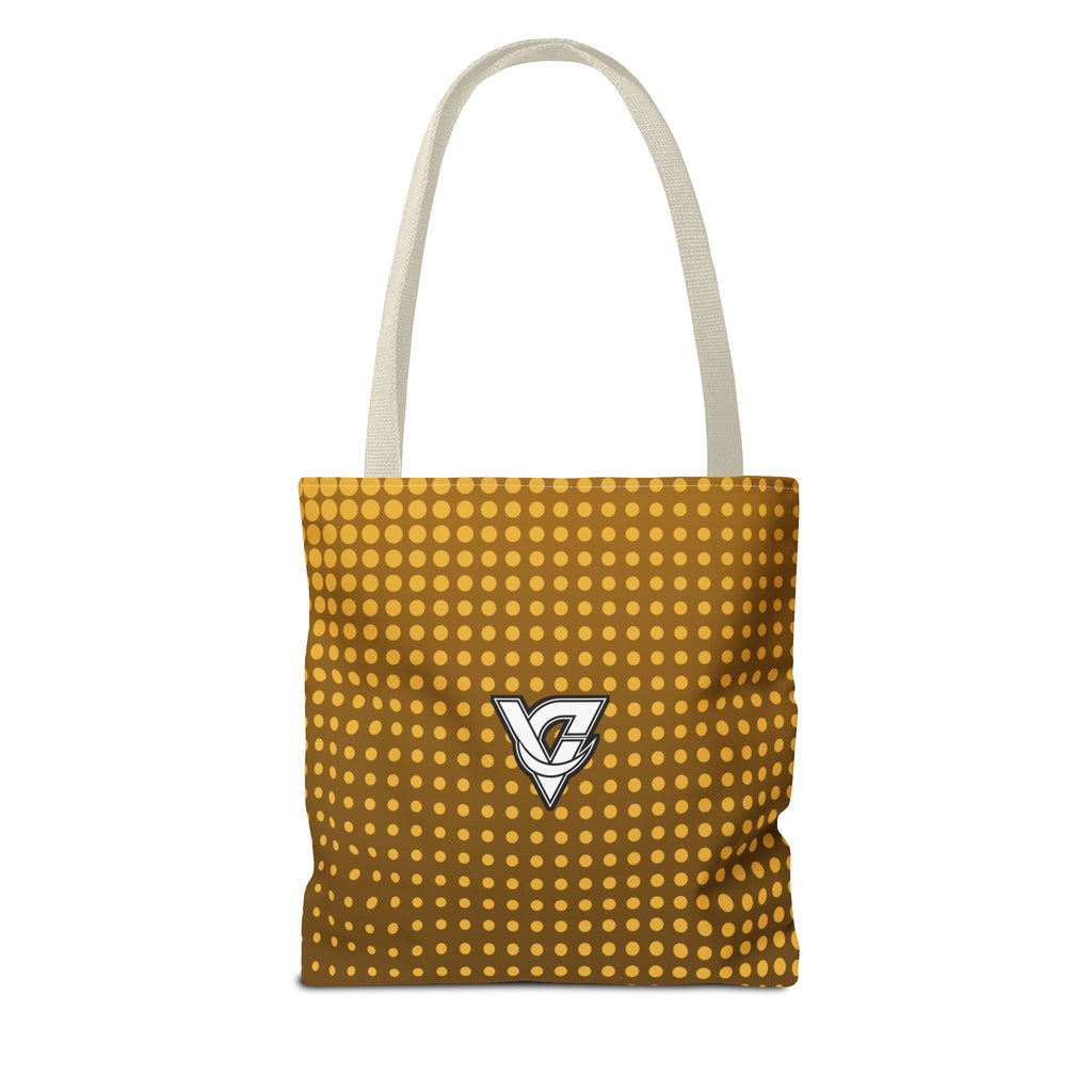 Harvest Gold Halftone Tote Bag — All-Over Print Gym & Everyday Tote