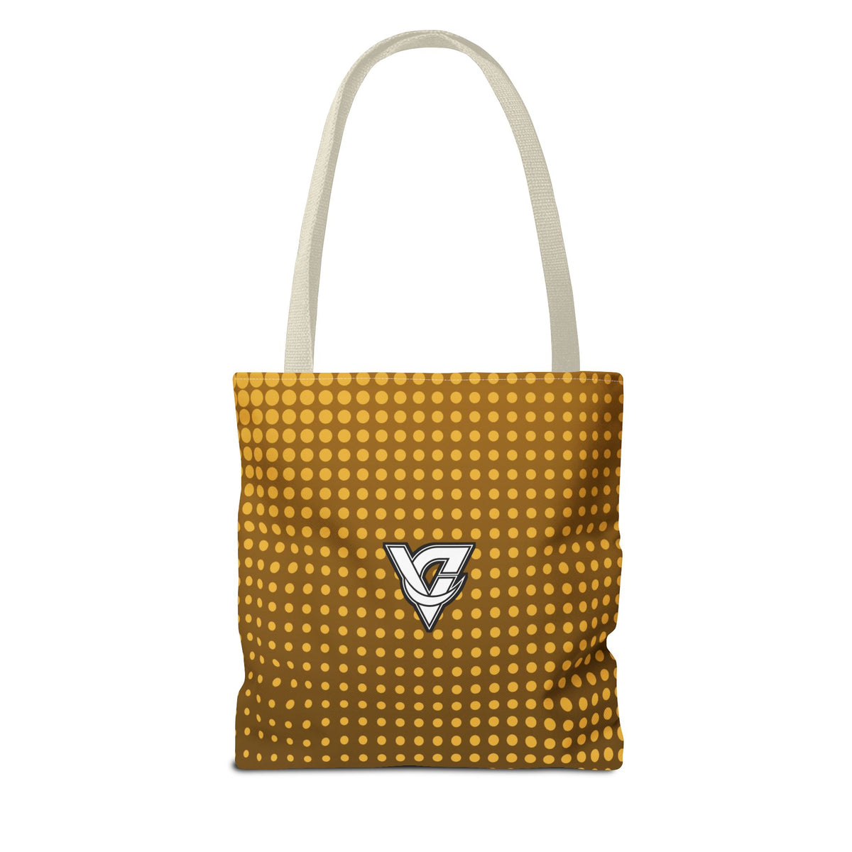 Harvest Gold Halftone Tote Bag — All-Over Print Gym & Everyday Tote