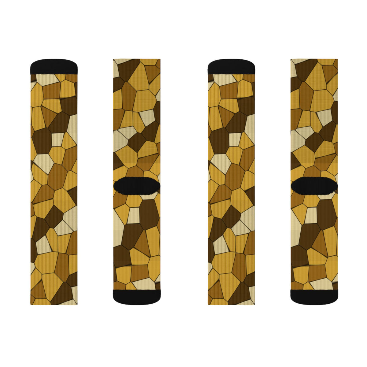 Harvest Gold Mosaic Athletic Crew Socks